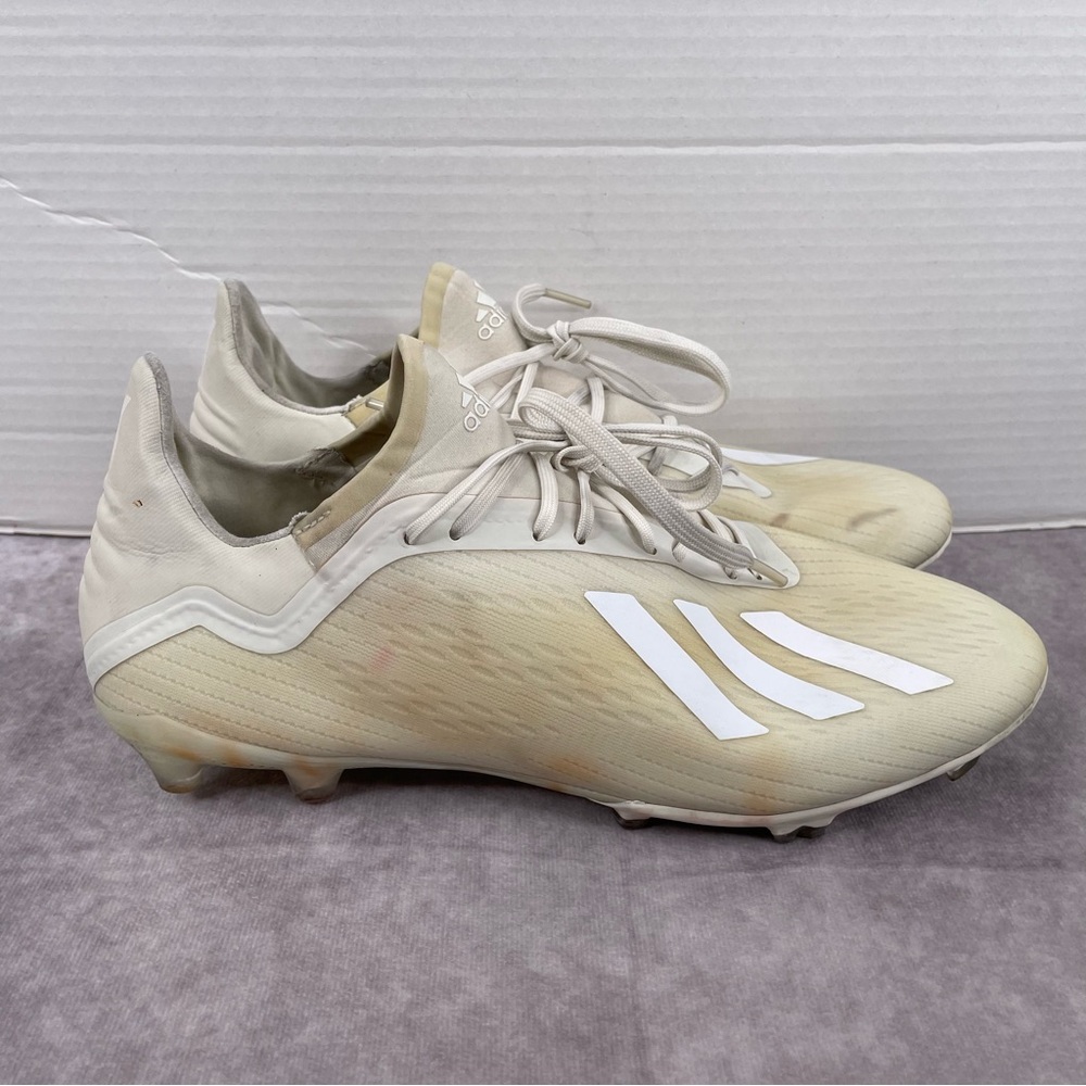 Adidas X 18.2 Soccer Cleats FG AG White Mens Size 8 Football Boots